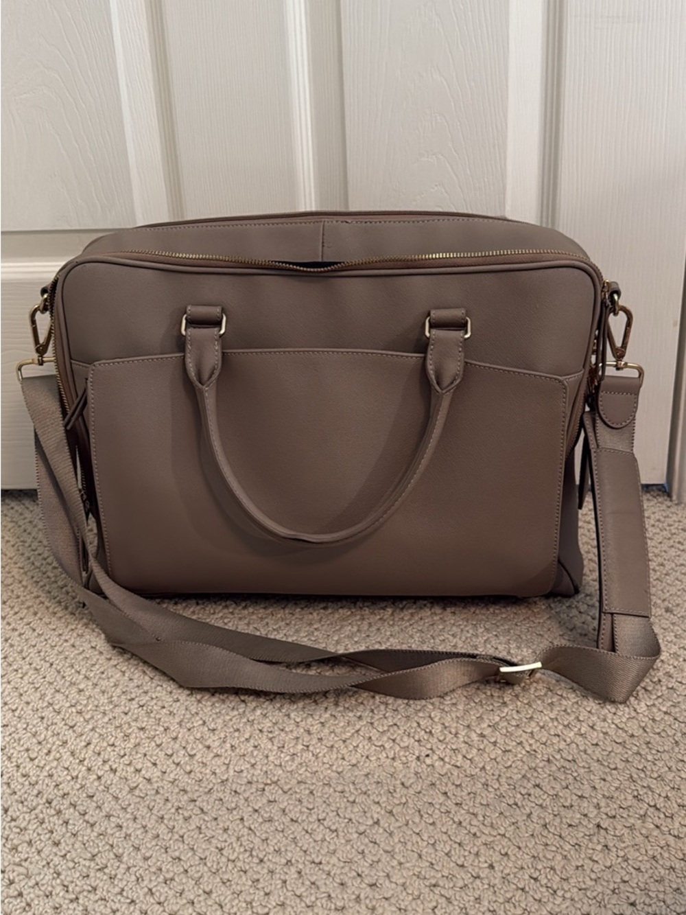 Samsonite Taupe Laptop Bag with Detachable Shoulder Strap